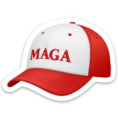 Hat with MAGA sticker