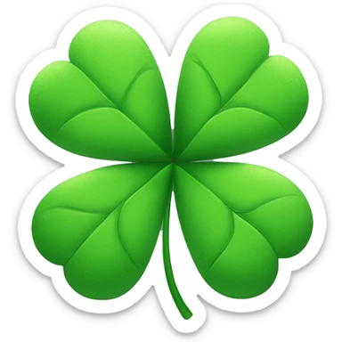 five leaf clover  sticker