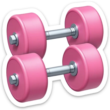 light pink dumbbell  sticker