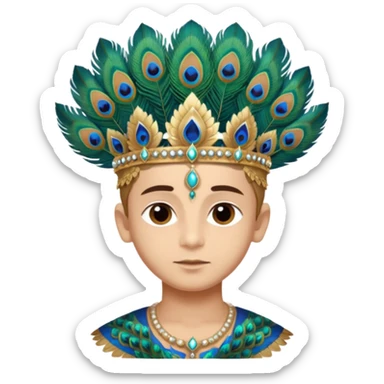 Khatu Shyam Ji the peacock prince boy sticker