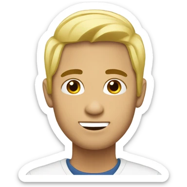 filipino and white guy with blonde hair sticker