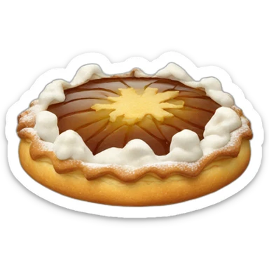 une galette des rois qui a froid sticker
