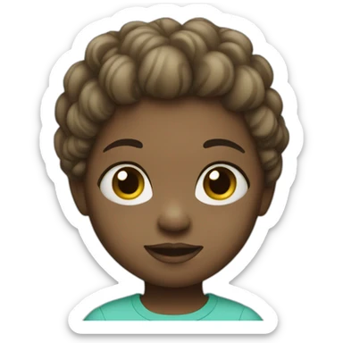 toddler with white skin sticker