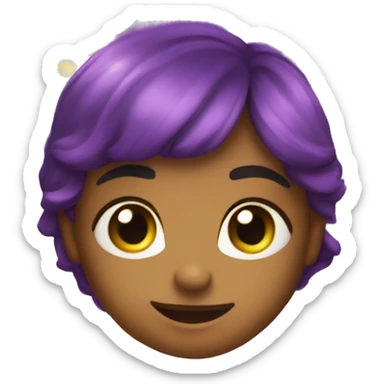 Lila heart with sparkle  sticker