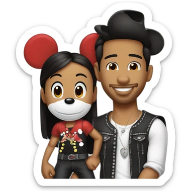 Romeo santos with t shitt mickey mouse sticker