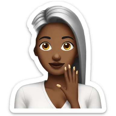 Woman with new nails  sticker