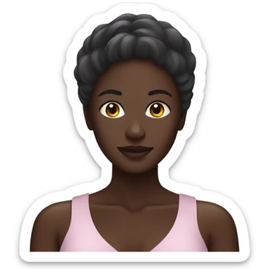 A dark skin woman doing spa sticker