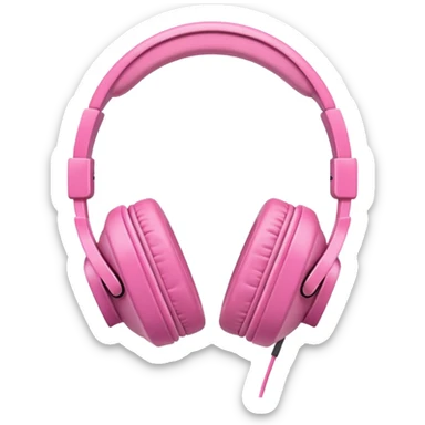 Audífonos rosas sticker