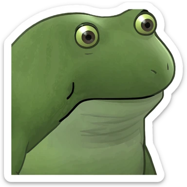 bufo frog with a beach background and clear sky sticker