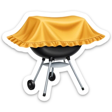 Grill cover flying away on windy day sticker