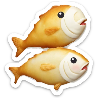 a fish-shaped pastry (korean street food) sticker