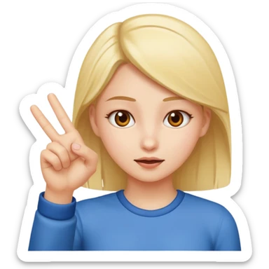 Girl flipping someone off sticker