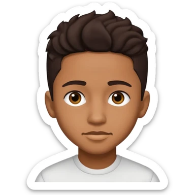 Lil Fizz with dark brown hair sticker