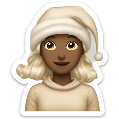 Beige Christmas aesthetic sticker