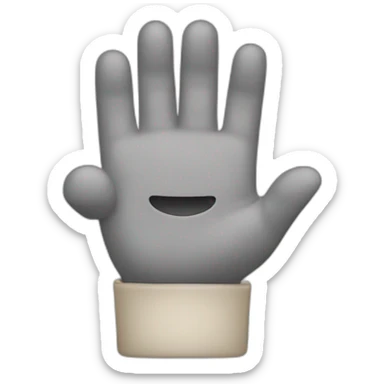 Palabra gracias con manos abiertas llenas de bendiciones sticker