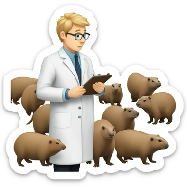 Capybara researcher 3.4 turn sticker