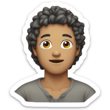 person sweats a lotانمي sticker