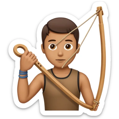 slingshot cartoon sticker