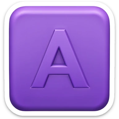 purple letter a sticker