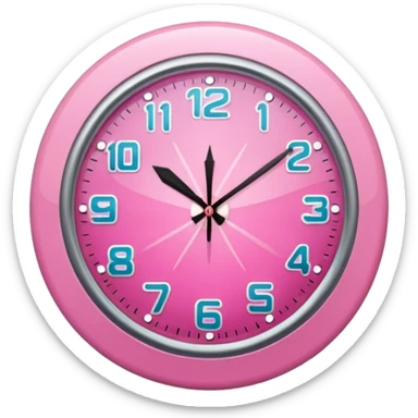 make a girly clock with very pink tones. sticker