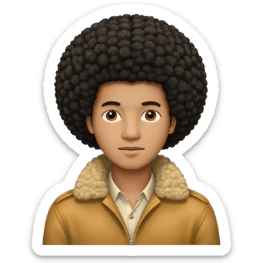 Homme noir avec un afro et style  sticker
