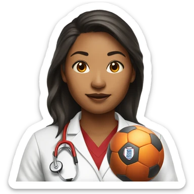 stanford physician asian black woman giving viewer a soccer red card sticker