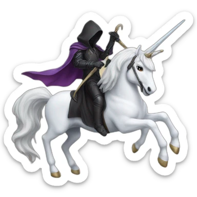 reaper riding a unicorn sticker