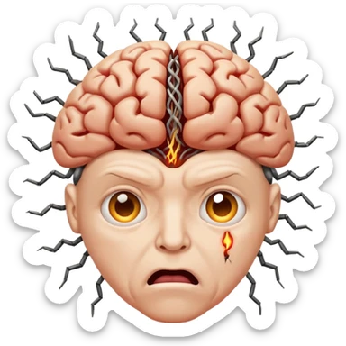 Brain is shoked sticker