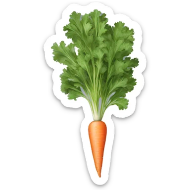 A blue carrot sticker