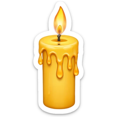 Leaning Candle dripping wax sticker
