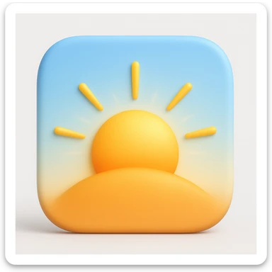 emoji stile iphone 3d che rappresenta la mattina presto come orario sticker