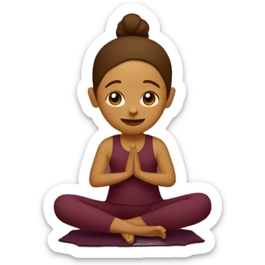 Burgundy yoga mat  sticker