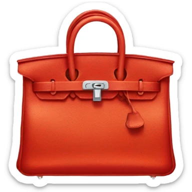 red hermes birkin bag emoji sticker