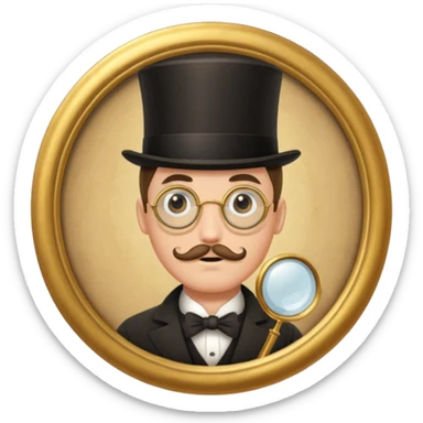 can you change that to him looking through a long monocle sticker