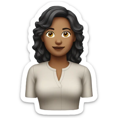 brunnet woman sticker