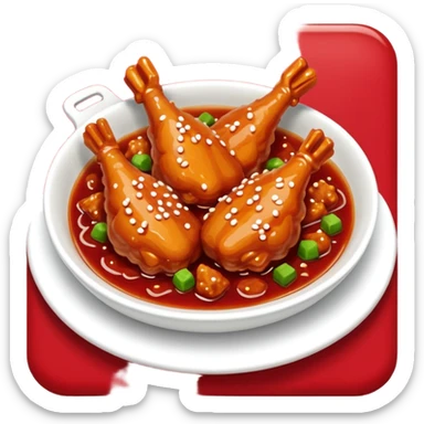 Chinese food General tsos chicken sticker