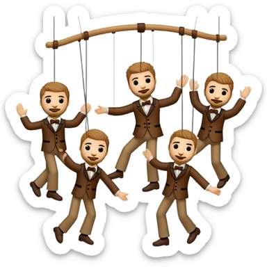 Romantic dancing puppet strings for 'Bye Bye Bye' by NSYNC sticker