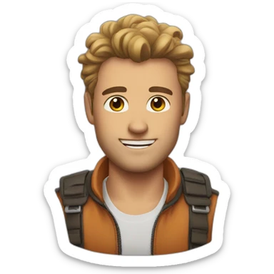 beau cunningham cool dude sticker