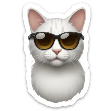 Cat with sunglasses sticker