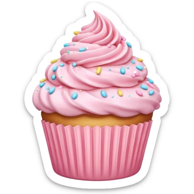 Pastel Pink Cupcake sticker