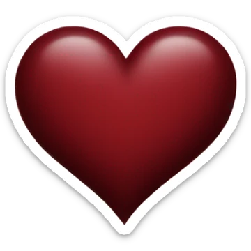 Dark red heart sticker