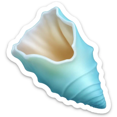 light blue conch shell sticker