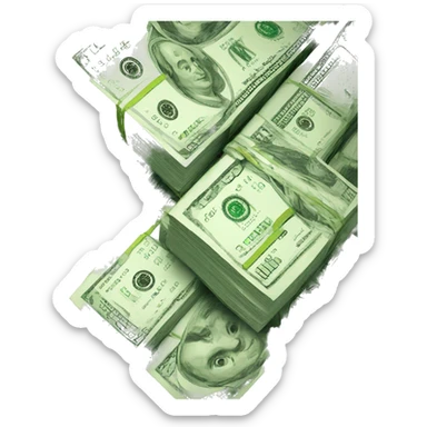 money increasing sticker