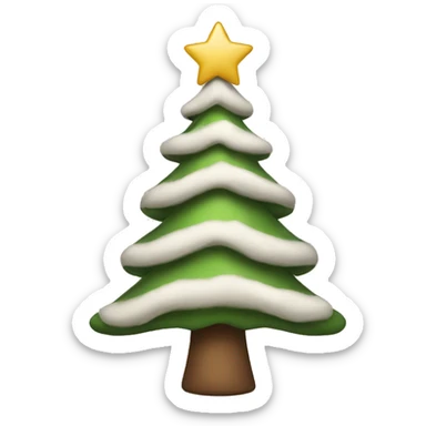 Neutral christmas tree sticker
