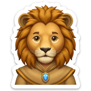 man in lion  costume  sticker
