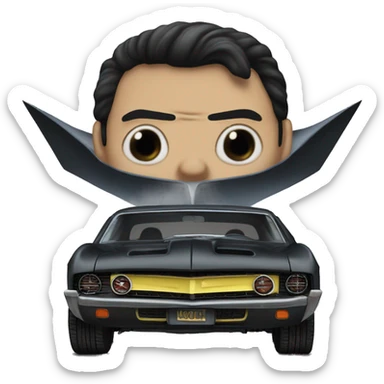 69 Nova Batman’s edition. Scary and fast. shaped like a mustang airplane  sticker