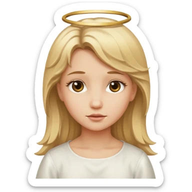 Angel girl with dirty blonde hair sticker