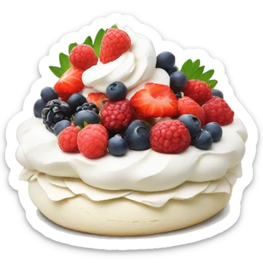 Pavlova with berries  sticker