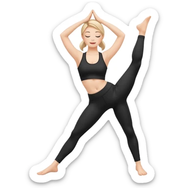 yoga girl sticker