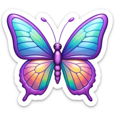 butterfly hair clip sticker